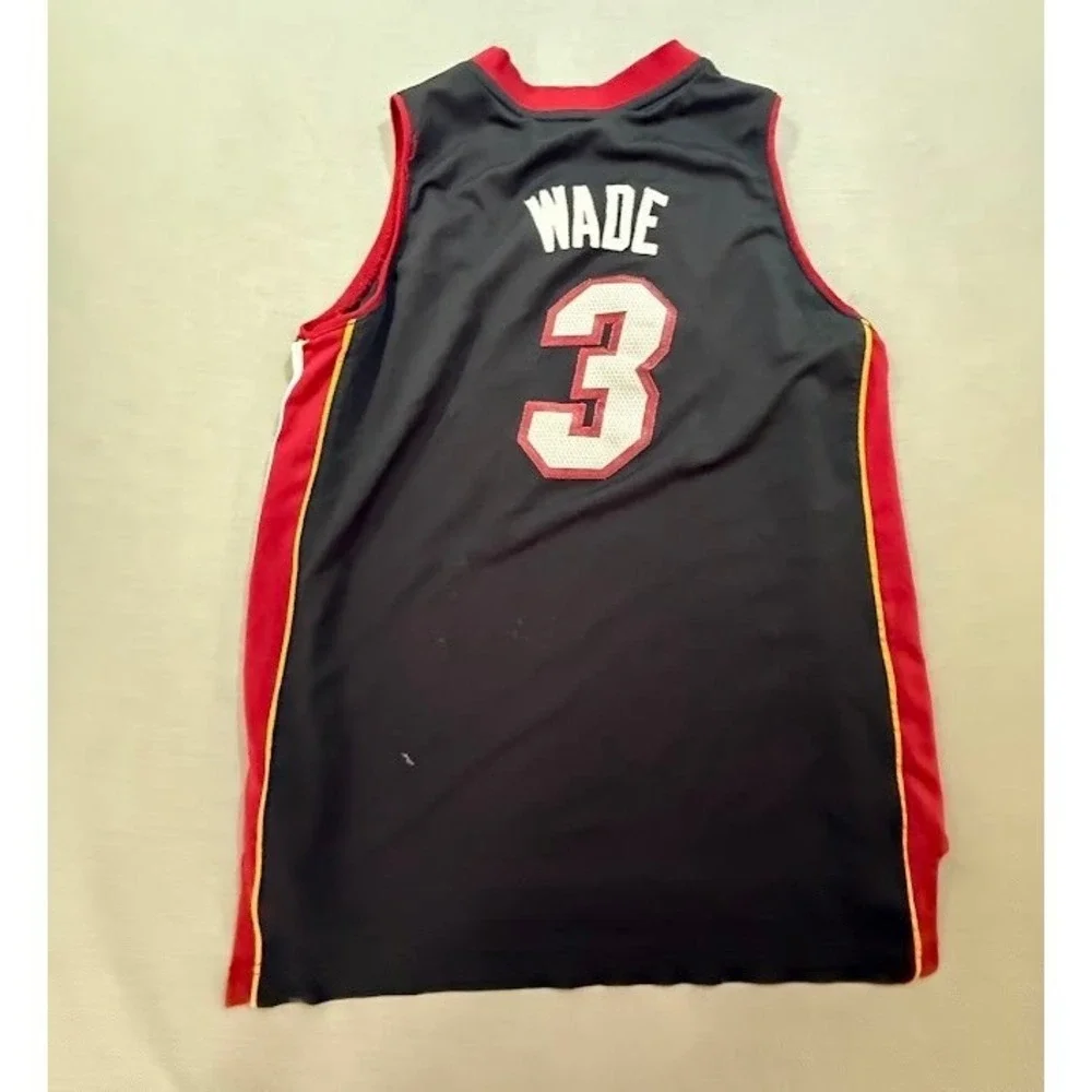 Miami Heat Dwyane‎ Wade #3 Adidas Basketball Jersey Black Youth Large
